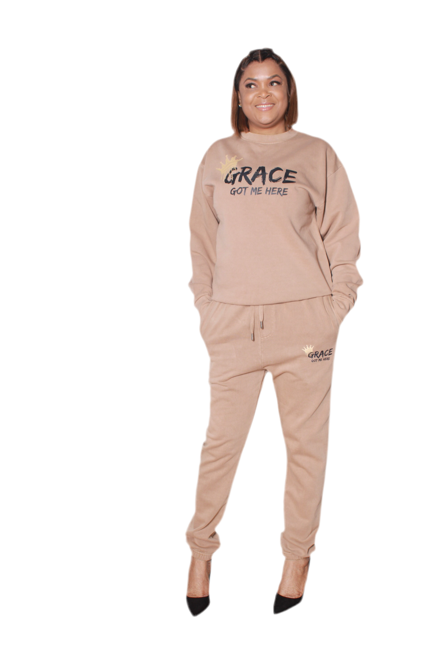 Grace Got Me Here (sweatsuit set)