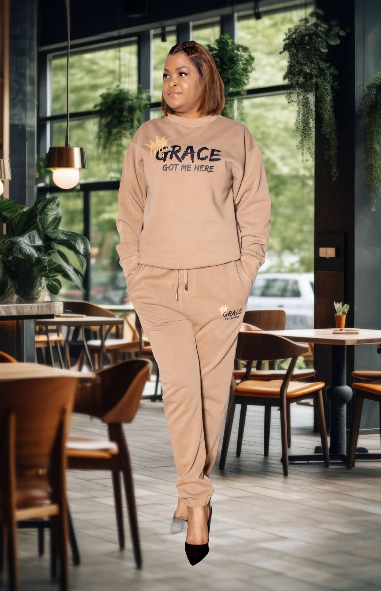 Grace Got Me Here (sweatsuit set)