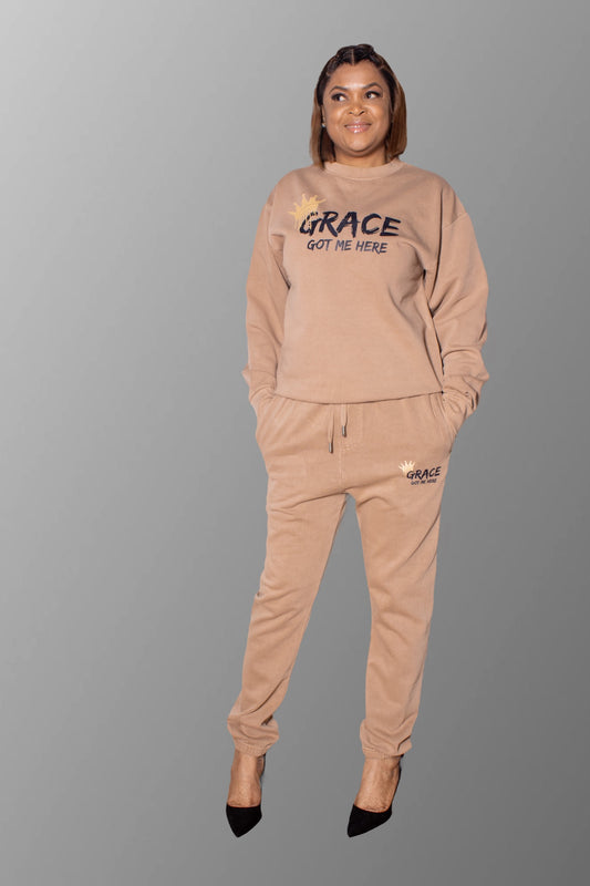 Grace Got Me Here (sweatsuit set)