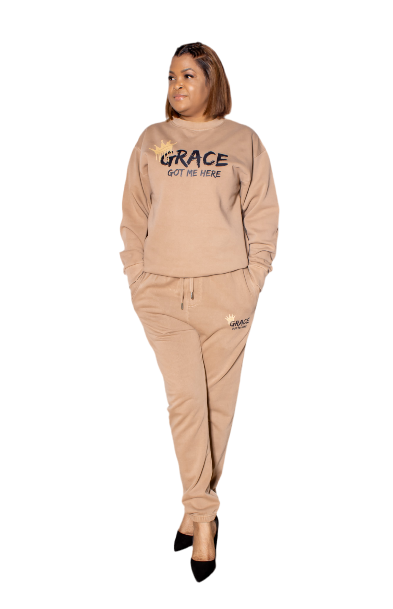 Grace Got Me Here (sweatsuit set)