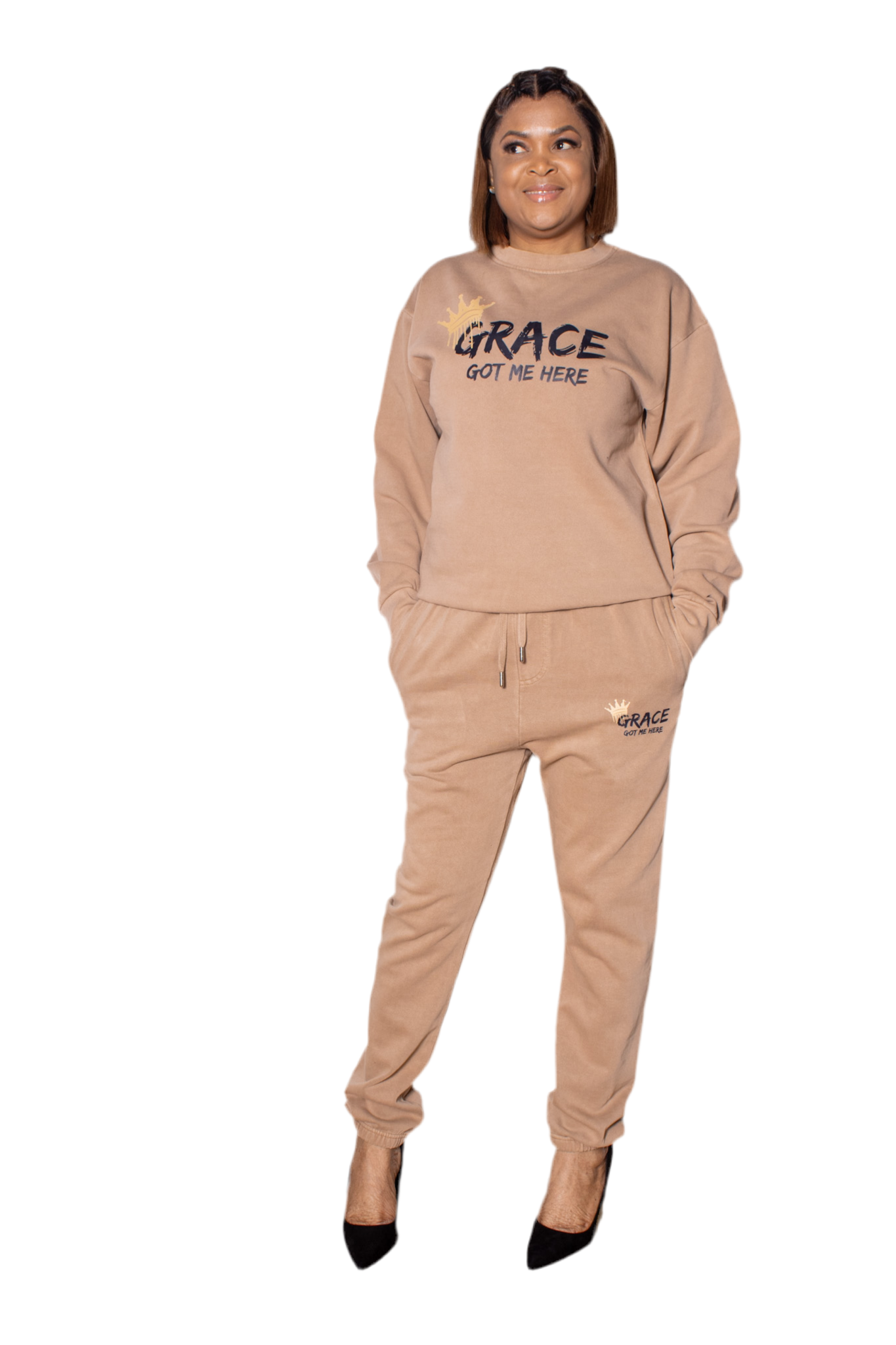 Grace Got Me Here (sweatsuit set)